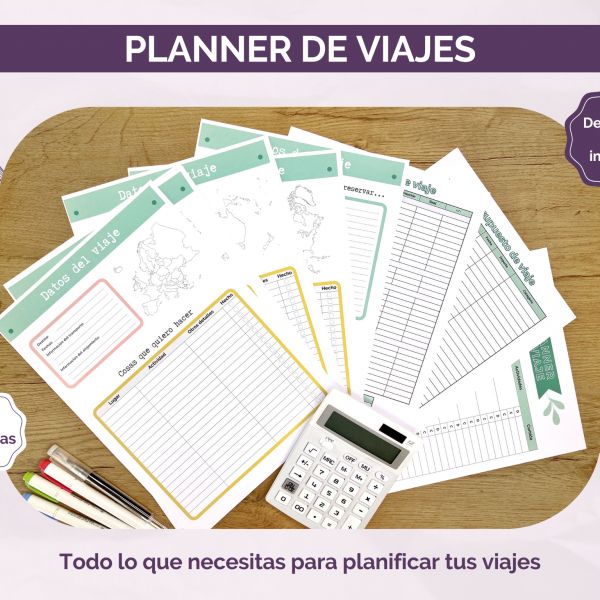 Planner de viajes (imprimible)