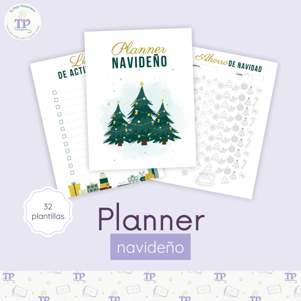 Planner navideño dorado 1