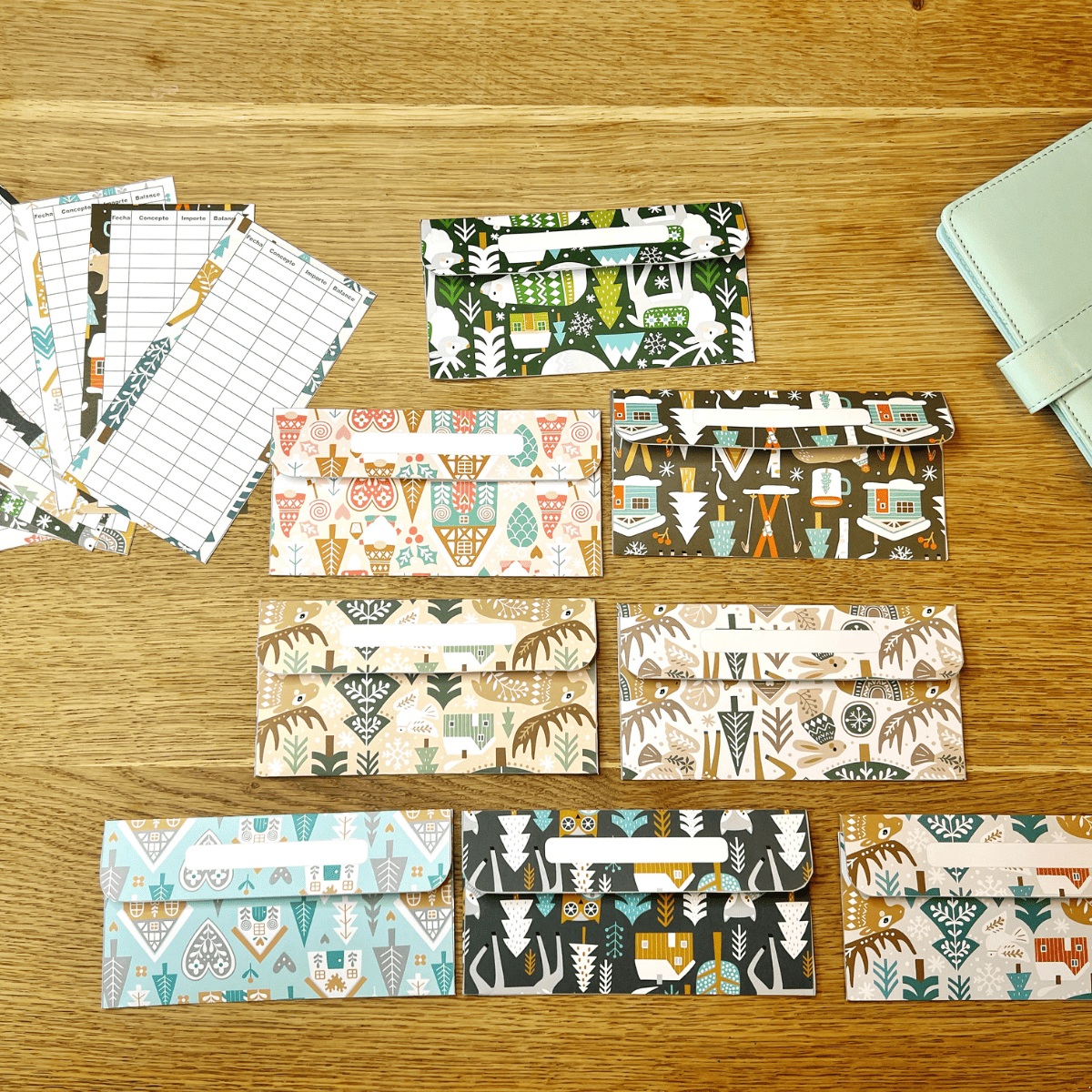 Sobres de efectivo - Invierno adorable 3